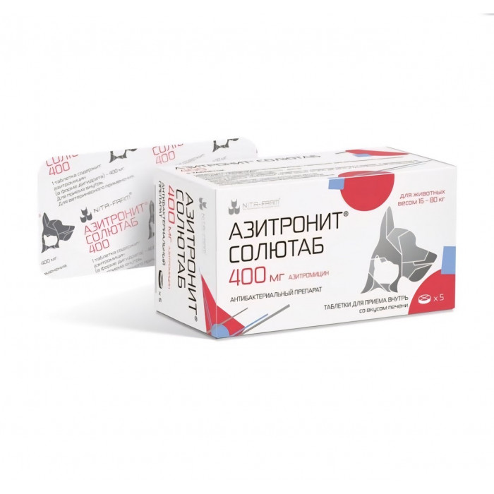 Азитронит Солютаб 400мг, упак. 5 табл